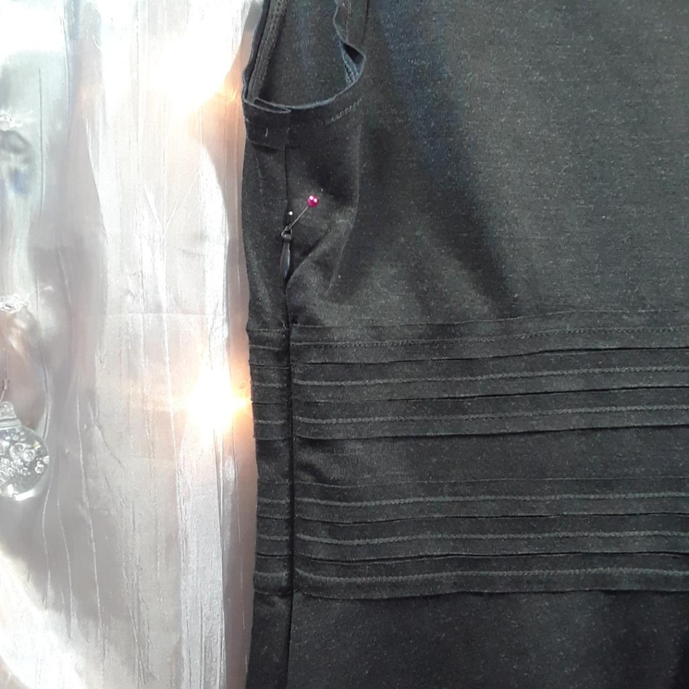 Max Studio Charcoal Grey Dress w/Side Zipper Sz M - Picture 6 of 7